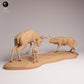 Foto del producto Tabletop 28mm Lord of the Print (LotP) 1: Figura de animal salvaje: Ciervo mula contra Lobo gris - Confrontación (26_01_06)