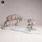 Foto del producto Tabletop 28mm Lord of the Print (LotP) 3: Figura de animal salvaje: Maultierhirsch contra Grauwolf - Confrontación (26_01_06)
