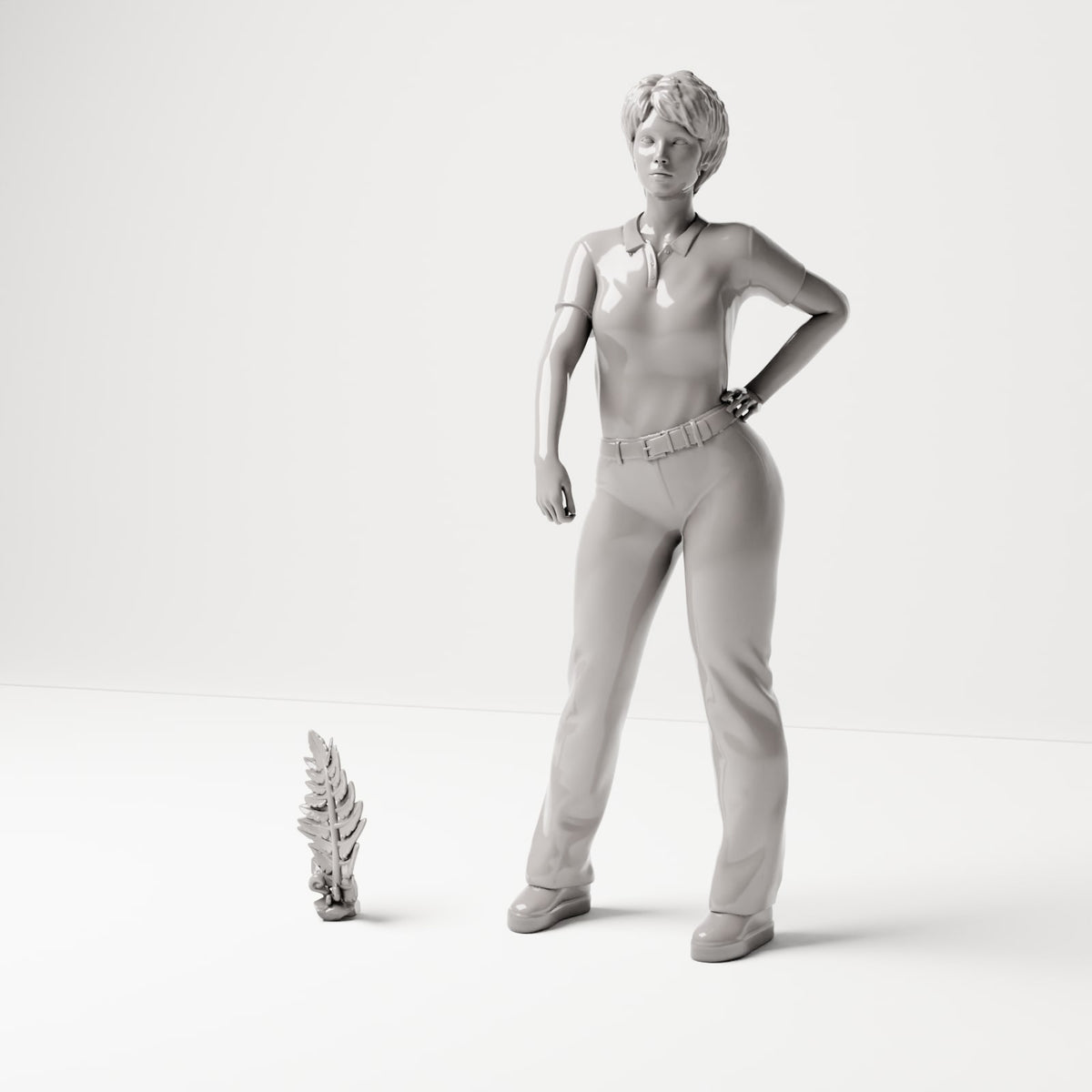 MyPortal Studios set 02, model 60: junto a una figura humana a escala 1:35