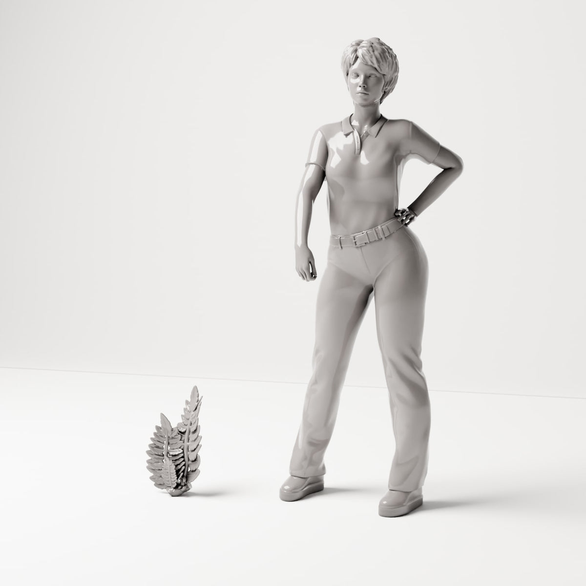 MyPortal Studios set 02, model 62: junto a una figura humana a escala 1:35