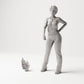 MyPortal Studios set 02, model 64: junto a una figura humana a escala 1:35