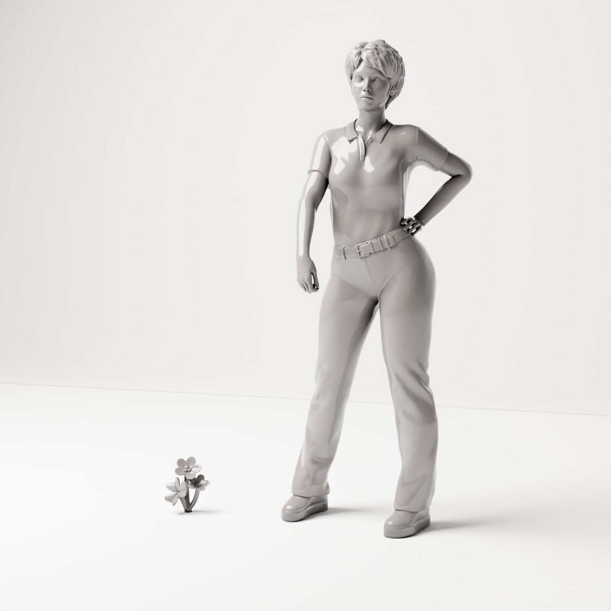 MyPortal Studios set 06, model 70: junto a una figura humana a escala 1:35