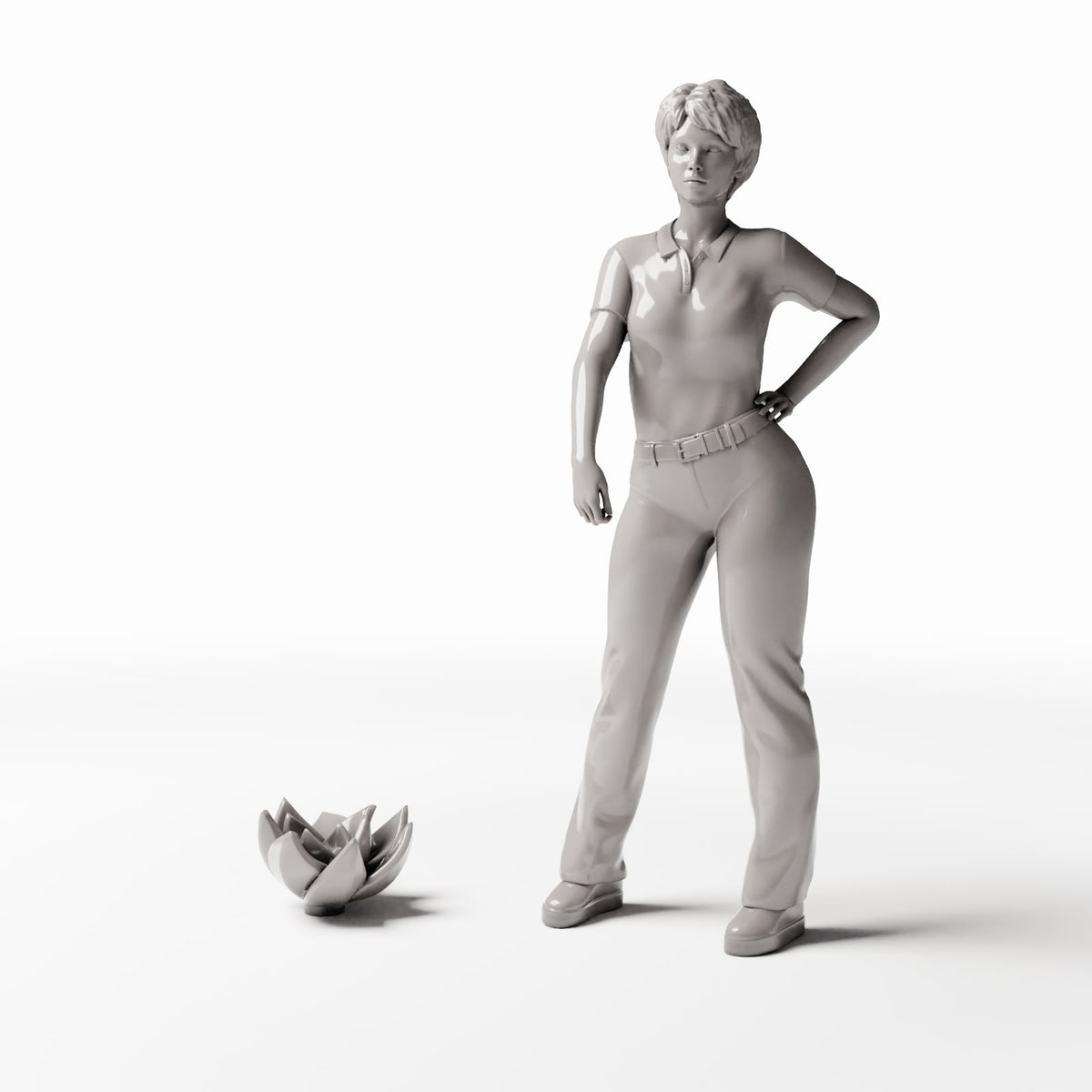 MyPortal Studios set 12, model 553: junto a una figura humana a escala 1:35