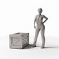 MyPortal Studios set 23, model 1380: junto a una figura humana a escala 1:35