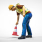 Produktfoto  0: Streckenposten oder Arbeiter: Absicherung mit Pylonen