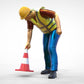 Produktfoto  0: Streckenposten oder Arbeiter: Absicherung mit Pylonen