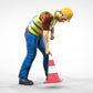 Produktfoto  0: Streckenposten oder Arbeiter: Absicherung mit Pylonen