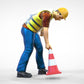 Produktfoto  0: Streckenposten oder Arbeiter: Absicherung mit Pylonen