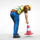 Produktfoto  0: Streckenposten oder Arbeiter: Absicherung mit Pylonen
