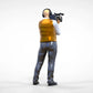 Foto del producto Diorama y modelismo figura en miniatura: Equipo de reporteros - Camarógrafo con cámara de mano