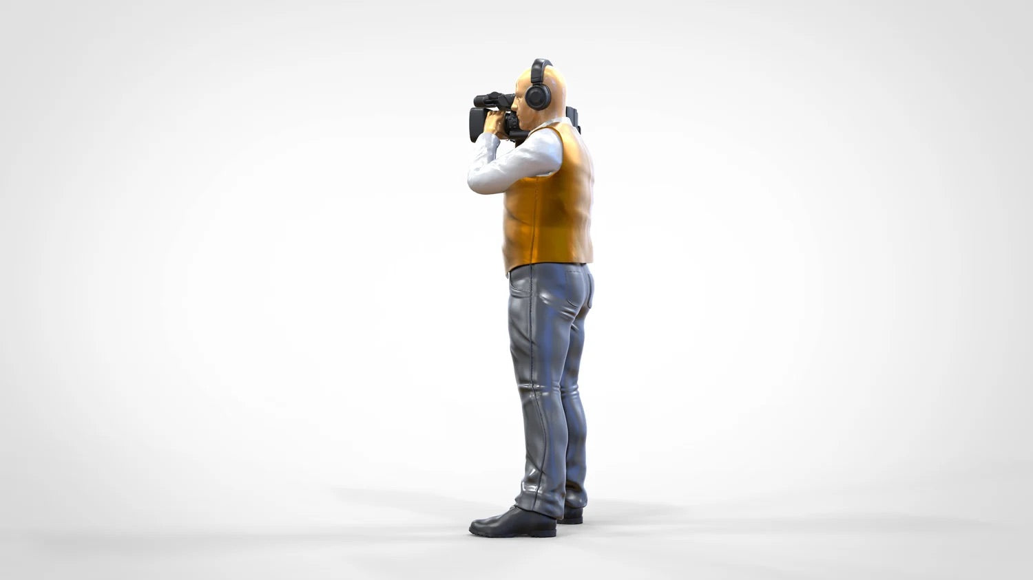 Foto del producto Diorama y modelismo figura en miniatura: Equipo de reporteros - Camarógrafo con cámara de mano