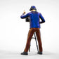 Produktfoto Diorama und Modellbau Miniatur Figur: Reporter Team - Kameramann mit Kamera und Stativ