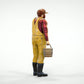 Diorama Modellbau Produktfoto 0: Fischer mit Eimer – Figur in Ölzeug und Gummistiefel (Ref. Nr. 444)