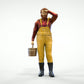 Diorama Modellbau Produktfoto 0: Fischer mit Eimer – Figur in Ölzeug und Gummistiefel (Ref. Nr. 444)