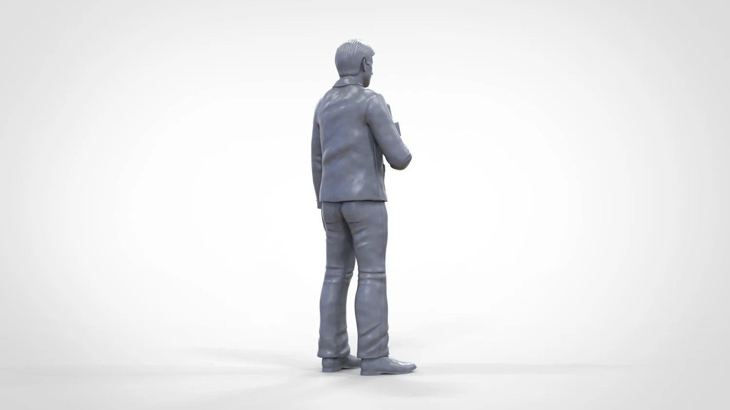 Produktfoto Diorama und Modellbau Miniatur Figur: Reporter Team - Reporter mit Mikro
