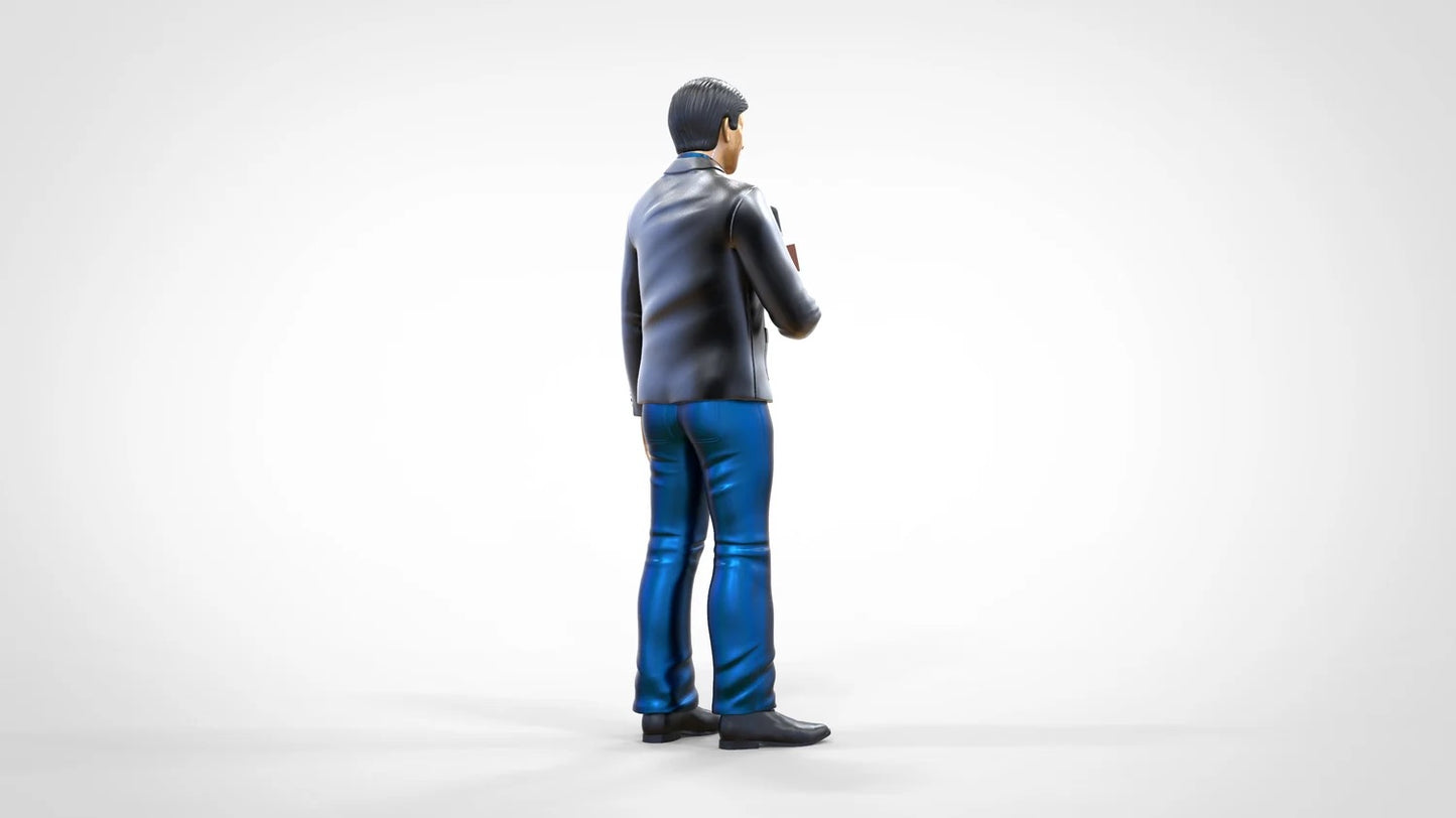 Produktfoto Diorama und Modellbau Miniatur Figur: Reporter Team - Reporter mit Mikro