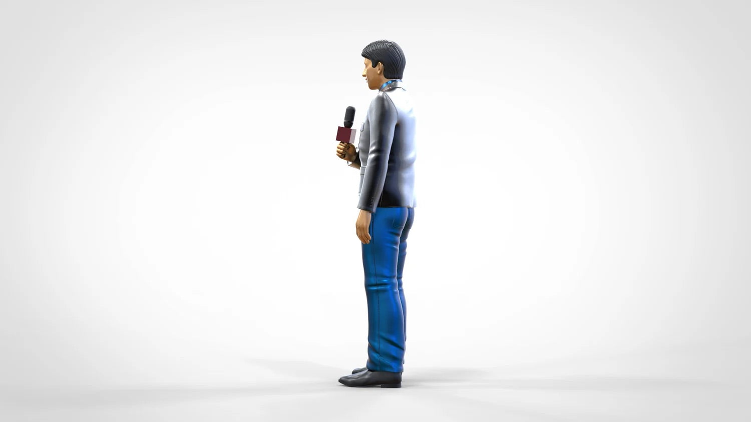 Produktfoto Diorama und Modellbau Miniatur Figur: Reporter Team - Reporter mit Mikro