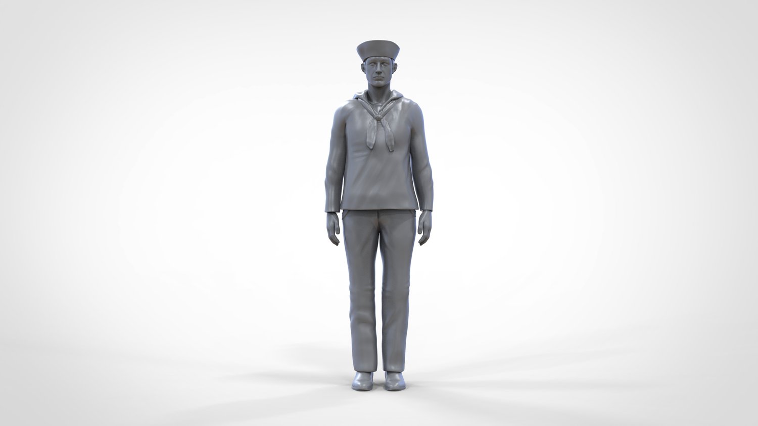 Produktfoto  0: Matrose männlich: Seemann in Uniform steht in Position