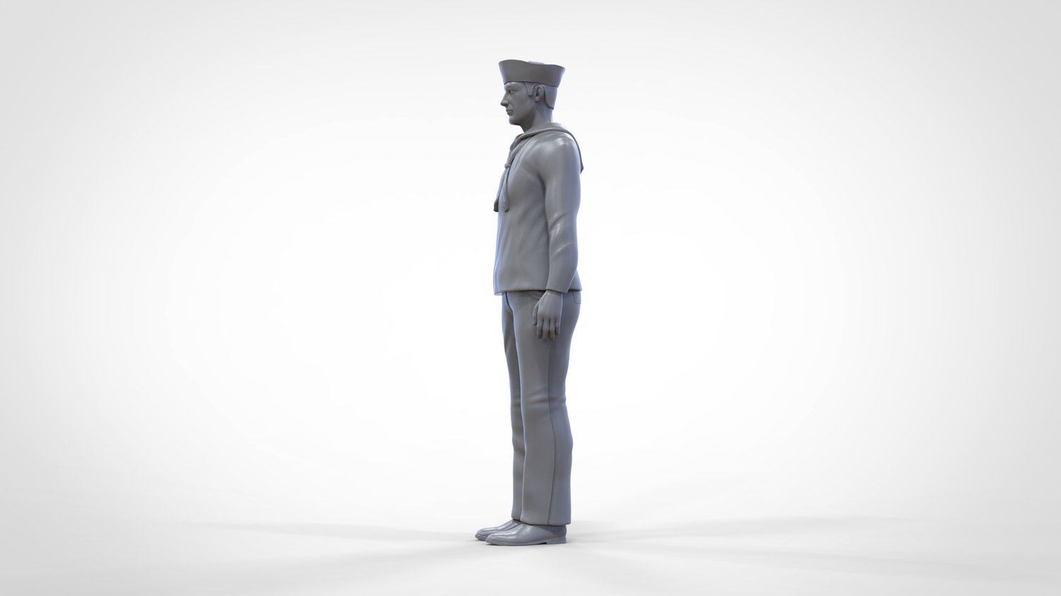 Produktfoto  0: Matrose männlich: Seemann in Uniform steht in Position