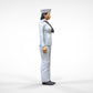 Foto del producto 0: Marinera femenina: mujer de mar en uniforme en posición