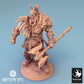 Foto del producto Tabletop 28mm Lord of the Print (LotP) 0: Figura de fantasía: Señor de la guerra Orco / Jefe de guerra Azhrog, Campeón Bárbaro con hacha de dos manos dentada (24_04_E3)