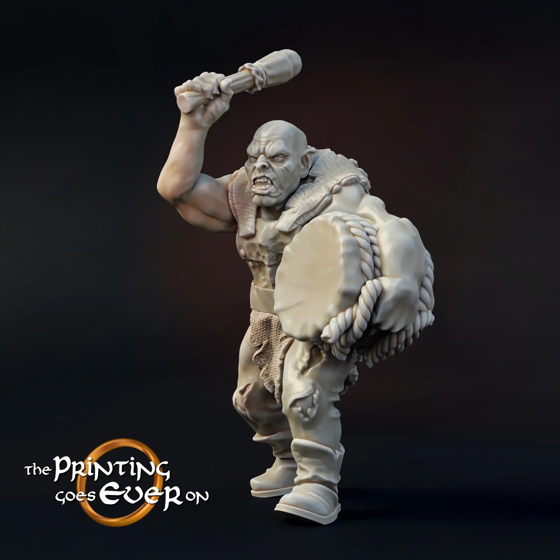 Foto del producto Tabletop 28mm The Printing Goes Ever On (TPGEO) 0: Comando Orco: Escuadrón/ Tropas del Mal - Estandarte, Tambor y Lanza