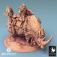 Foto del producto Tabletop 28mm Lord of the Print (LotP) 0: Miniatura de Tabletop: Señor de la Guerra Orco sobre Rinoceronte Gigante, Jinete de Bestias con Lanzar, Jinete Orco de Rinoceronte (24_04_D2)