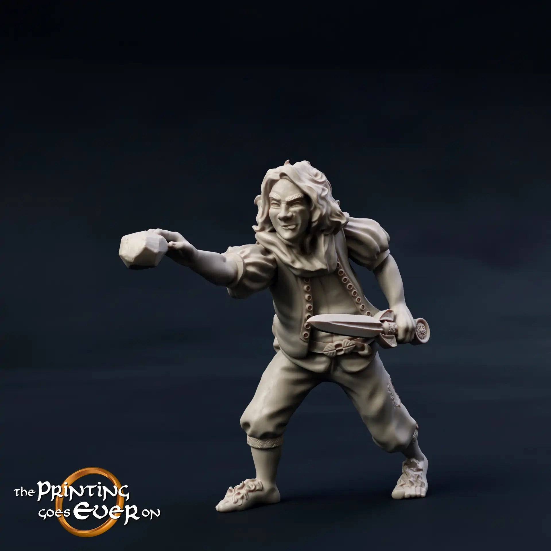 Foto del producto Tabletop 28mm The Printing Goes Ever On (TPGEO) 0: 9 héroes en pose de combate: compañeros de humanos, elfos, enanos y medianos - guerreros