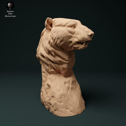 Foto de producto de figura animal Animal Den Miniatures 0: Figura animal del Ártico: oso polar - busto (23_12_09)
