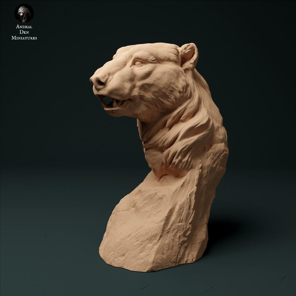 Foto de producto figura de animal Animal Den Miniatures 1: Figura de animal del Ártico: oso polar - busto (23_12_09)