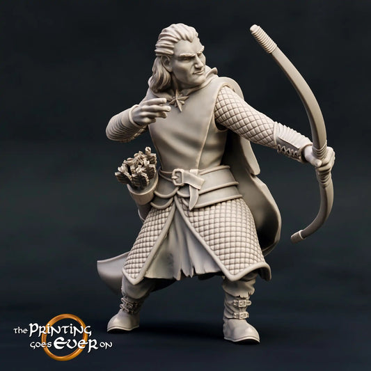 Produktfoto mittelalterliche historische Figur 75mm Scale The Printing Goes Ever On (TPGEO)  0: Mittelalterliche Ritter Figuren Ranger Bogen B Waldläufer des Nordens
