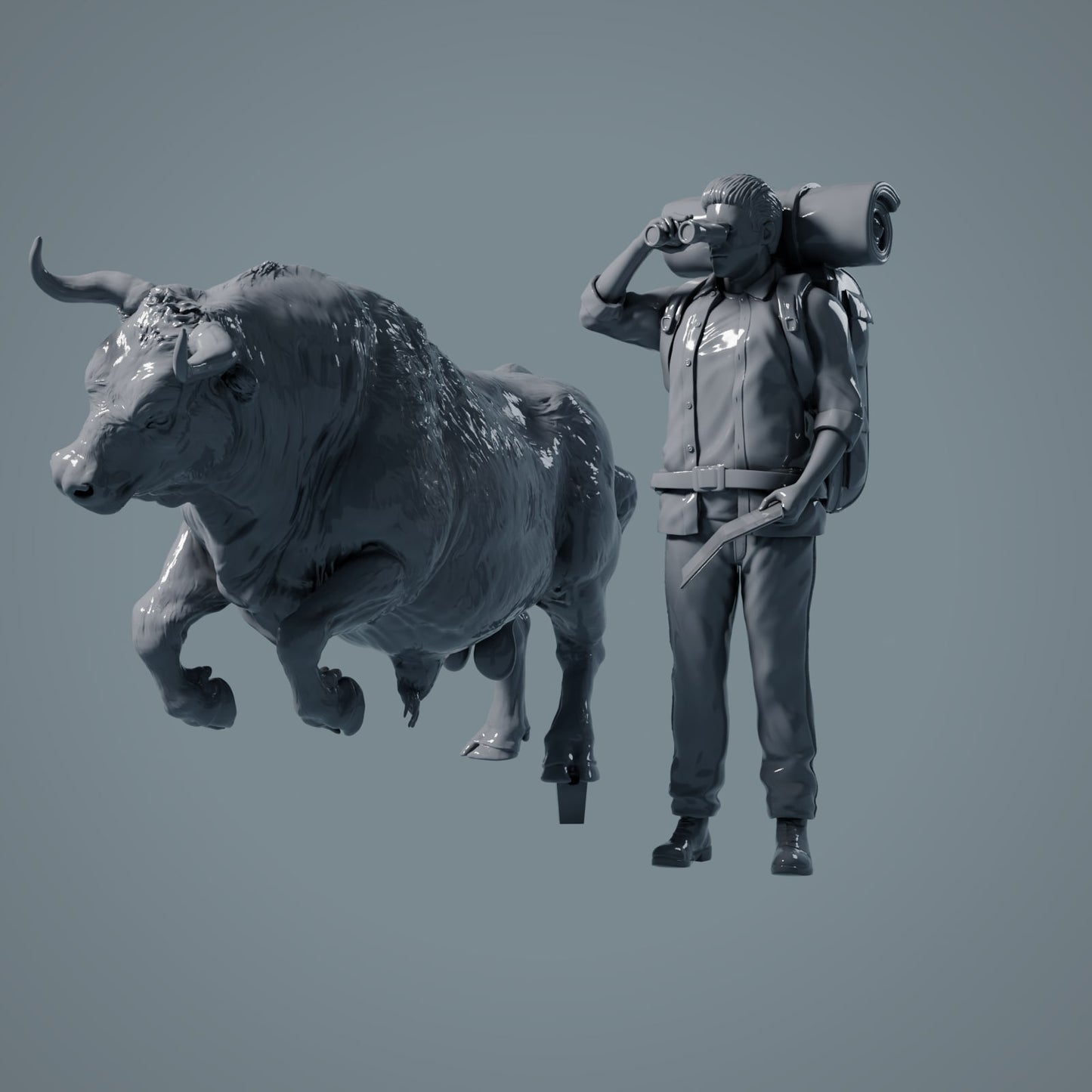 Figura de animal de granja: toro furioso - Red Devon Bull (a034)
