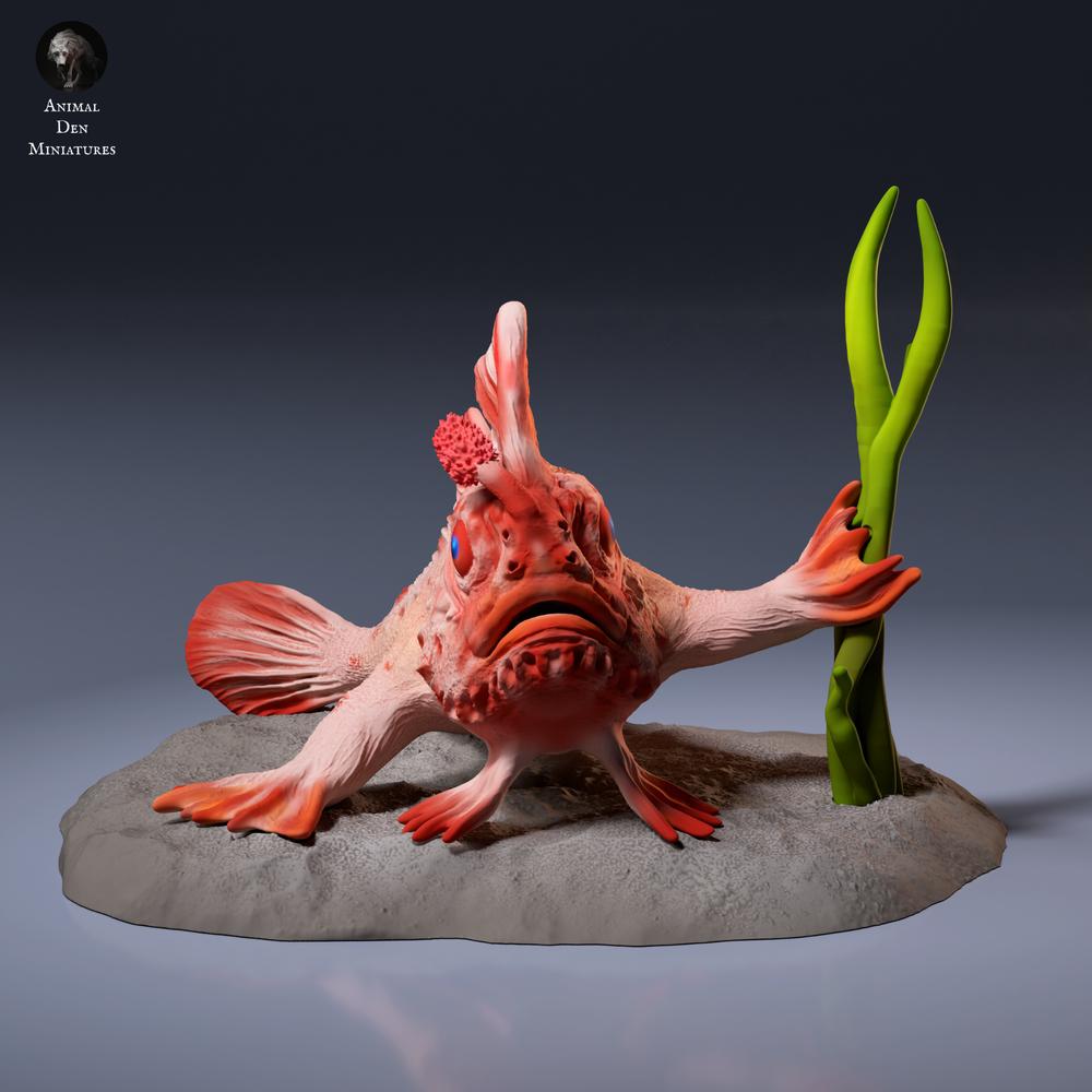 Foto del producto: figura de animal Animal Den Miniatures 6: figura de animal marino: pez mano rojo (26_09_01)