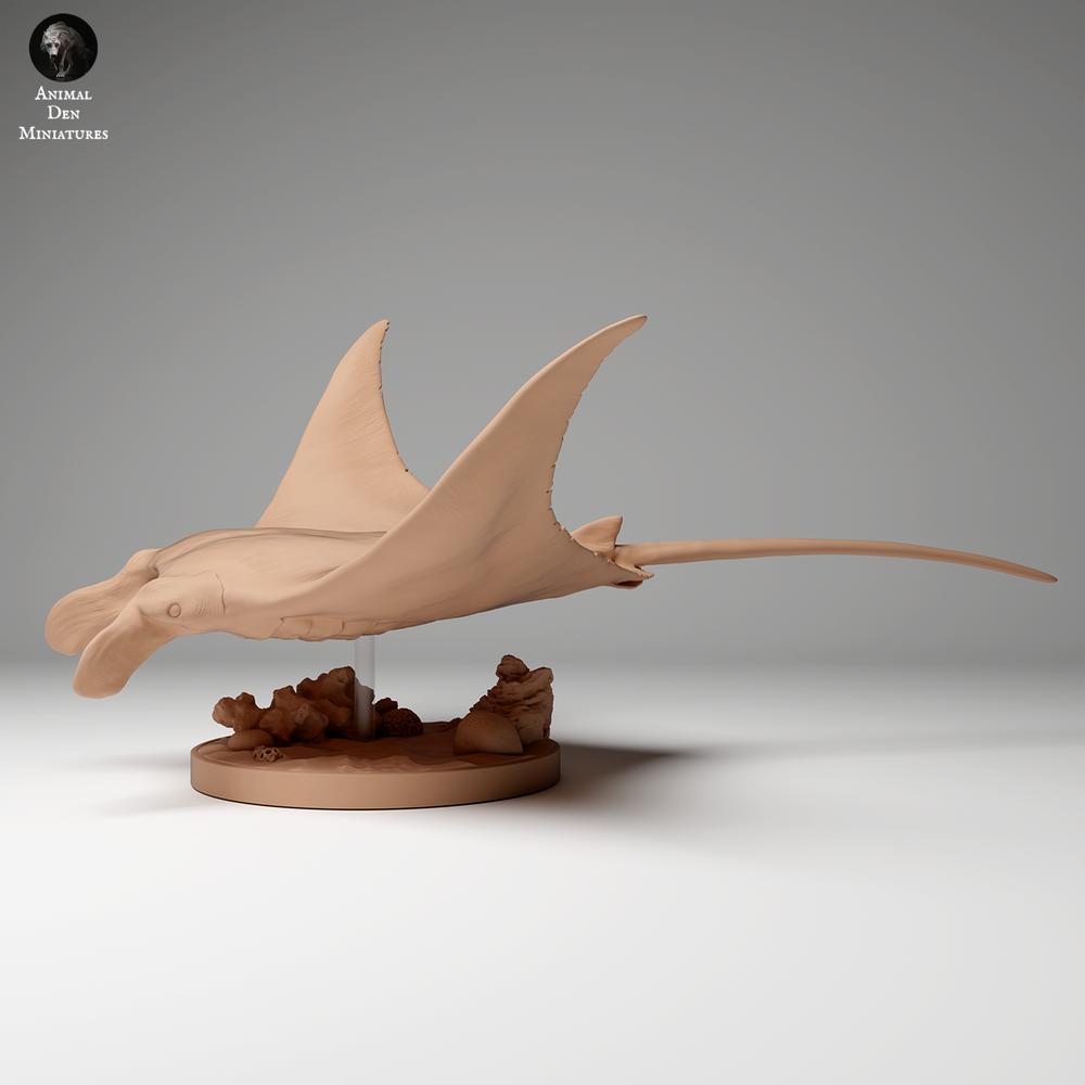 Foto de producto, figura animal Animal Den Miniatures 2: figura animal oceánica: manta de arrecife (24_06_01)