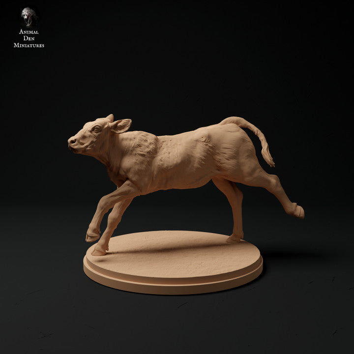 Foto del producto figura de animal diorama, modelismo: 0: Figura de animal de granja: ternero corriendo - Vaca Red Devon