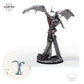 Roter Dracolich – beritten – fünf Posen – E5 – Stehend: Größenvergleich, ca. 155 mm Gesamthöhe inklusive Base und höchstem Teil, mit 32-mm-Referenzfigur.