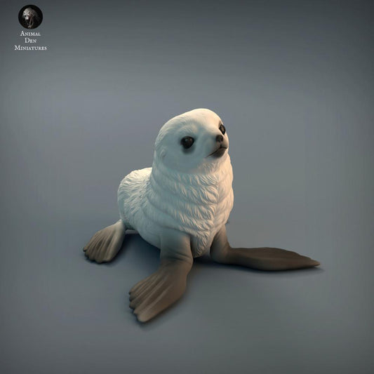 Foto de producto de figura animal Animal Den Miniatures 2: figura animal marina: cría de foca (22_01_02)