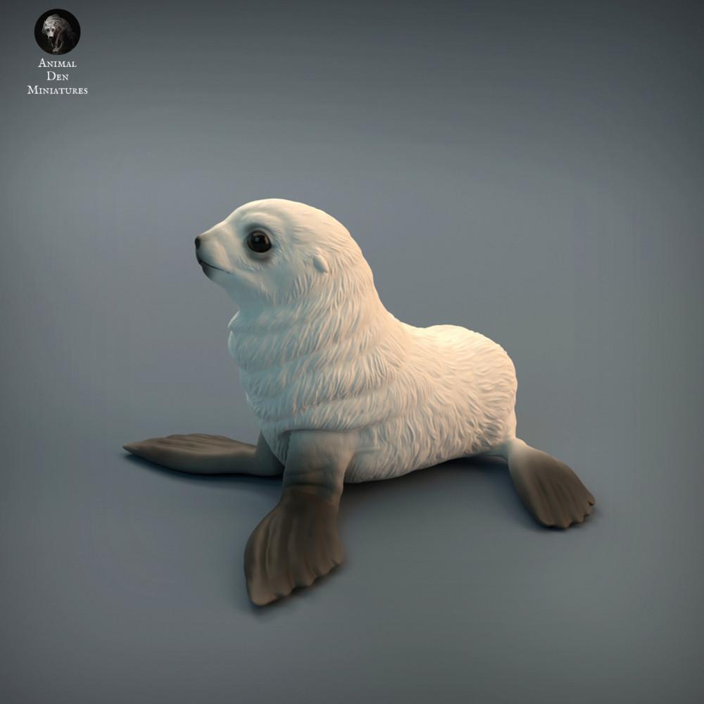 Produktfoto Tierfigur Animal Den Miniatures 3: Meerestier Tierfigur: Robbenjunges (22_01_02)