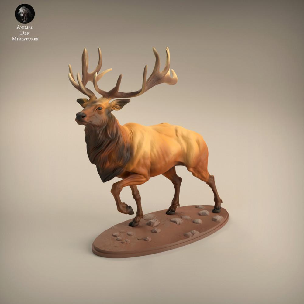 Foto de producto de figura animal Animal Den Miniatures 0: figura de animal salvaje: ciervo wapití (22_02_02)