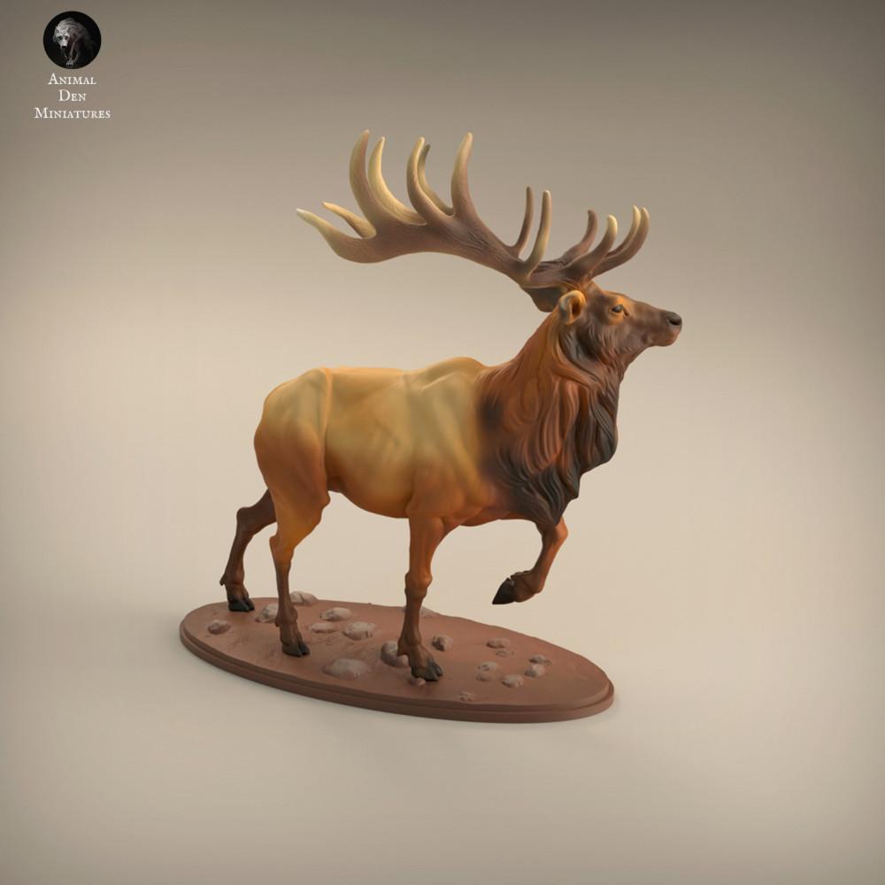 Foto de producto de figura de animal Animal Den Miniatures 1: Figura de animal salvaje: ciervo wapití (22_02_02)