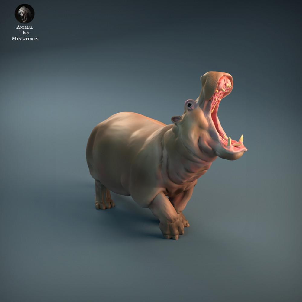 Foto de producto figura animal Animal Den Miniatures 5: Figura de animal salvaje: Hipopótamo furioso (21_12_04)