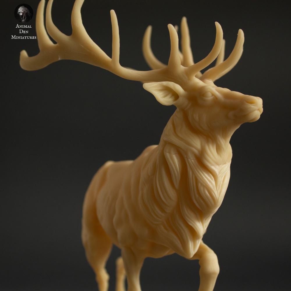 Foto de producto de figura animal Animal Den Miniatures 4: figura de animal salvaje: ciervo wapití (22_02_02)