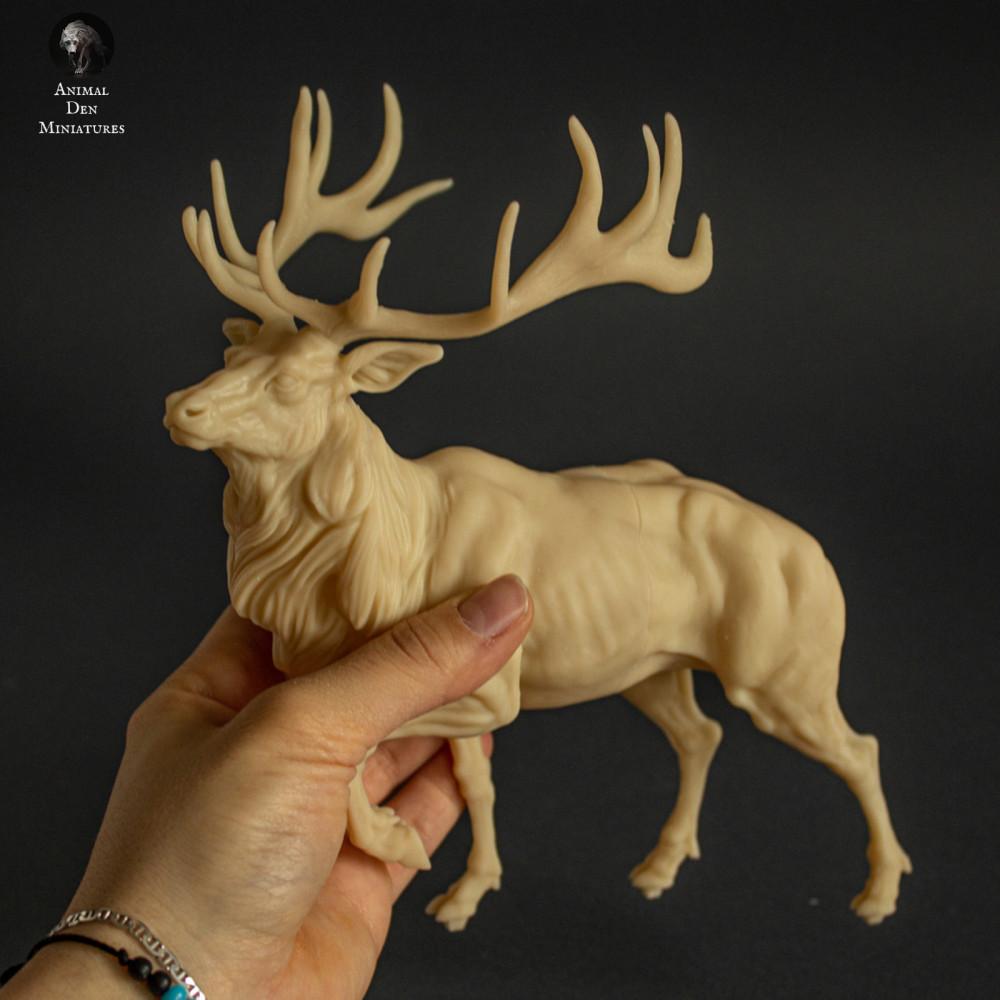 Foto de producto, figura de animal Animal Den Miniatures 5: figura de animal salvaje: ciervo wapití (22_02_02)