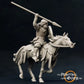 Produktfoto mittelalterliche historische Figur 75mm Scale The Printing Goes Ever On (TPGEO)  0: Mittelalterliche Ritter Figuren Reiter mit Speer A - 75mm Modelle - Krieger der Mark
