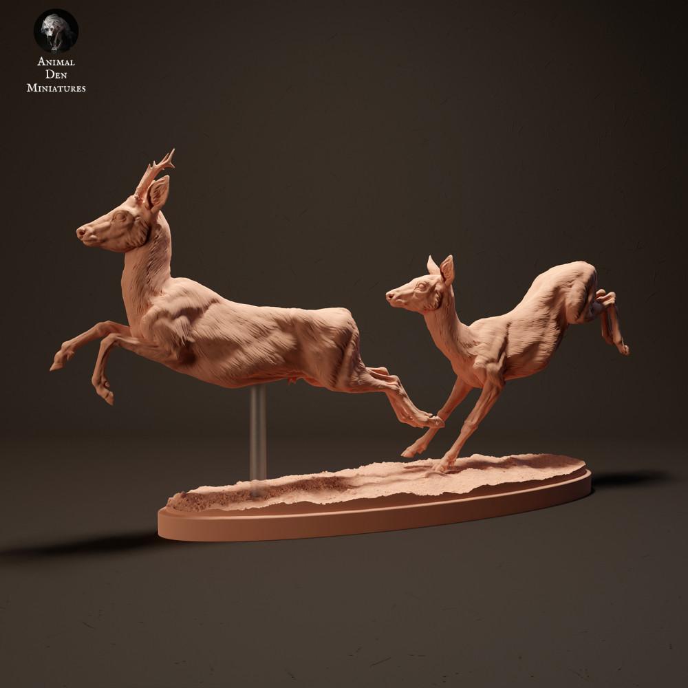 Foto de producto, figura de animal Animal Den Miniatures 0: figura de animal salvaje: corzo corriendo (23_10_14)