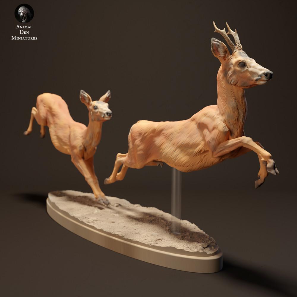 Foto de producto figura animal Animal Den Miniatures 2: Figura de animal salvaje: corzo - corriendo (23_10_14)