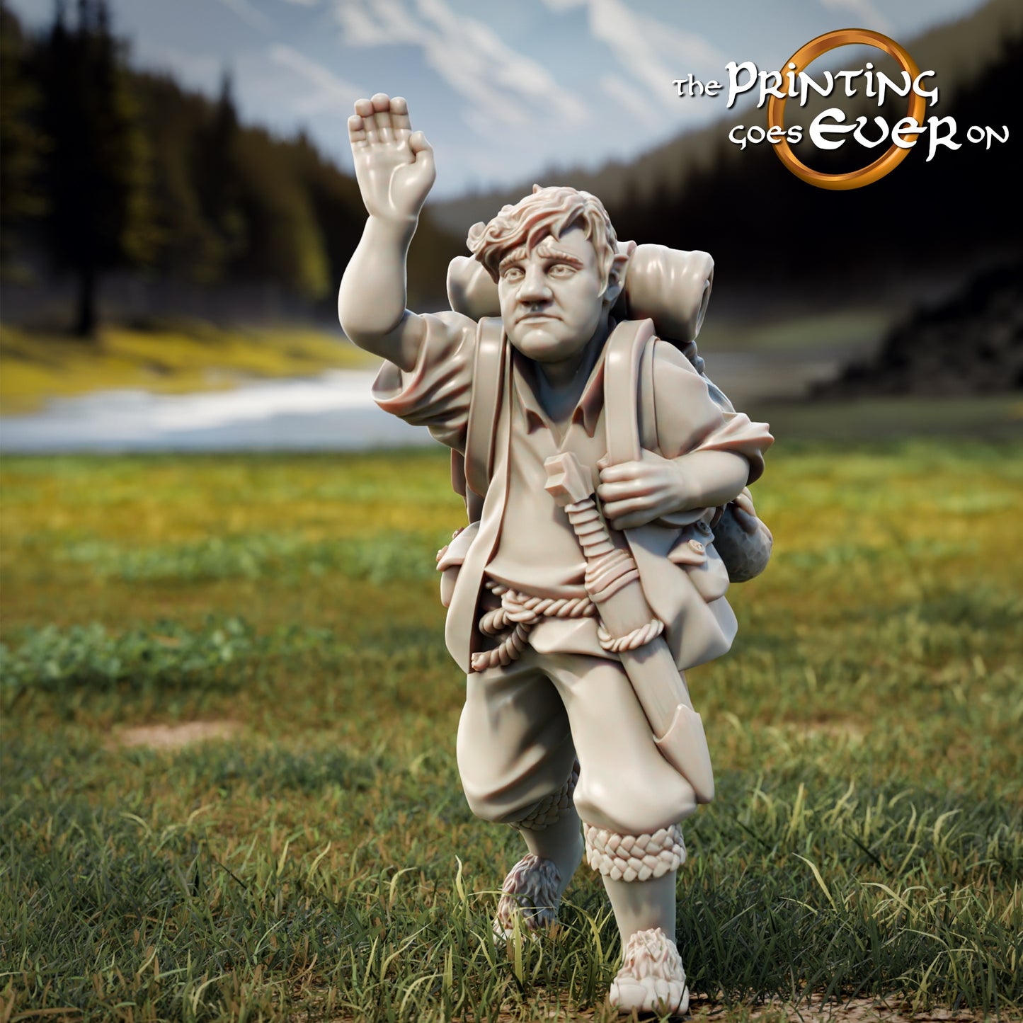 Produktfoto Tabletop 28mm The Printing Goes Ever On (TPGEO)  0: 9 Helden in Wanderpose Remastered: Gefährten aus Menschen, Elben, Zwergen und Halblingen - Wanderer
