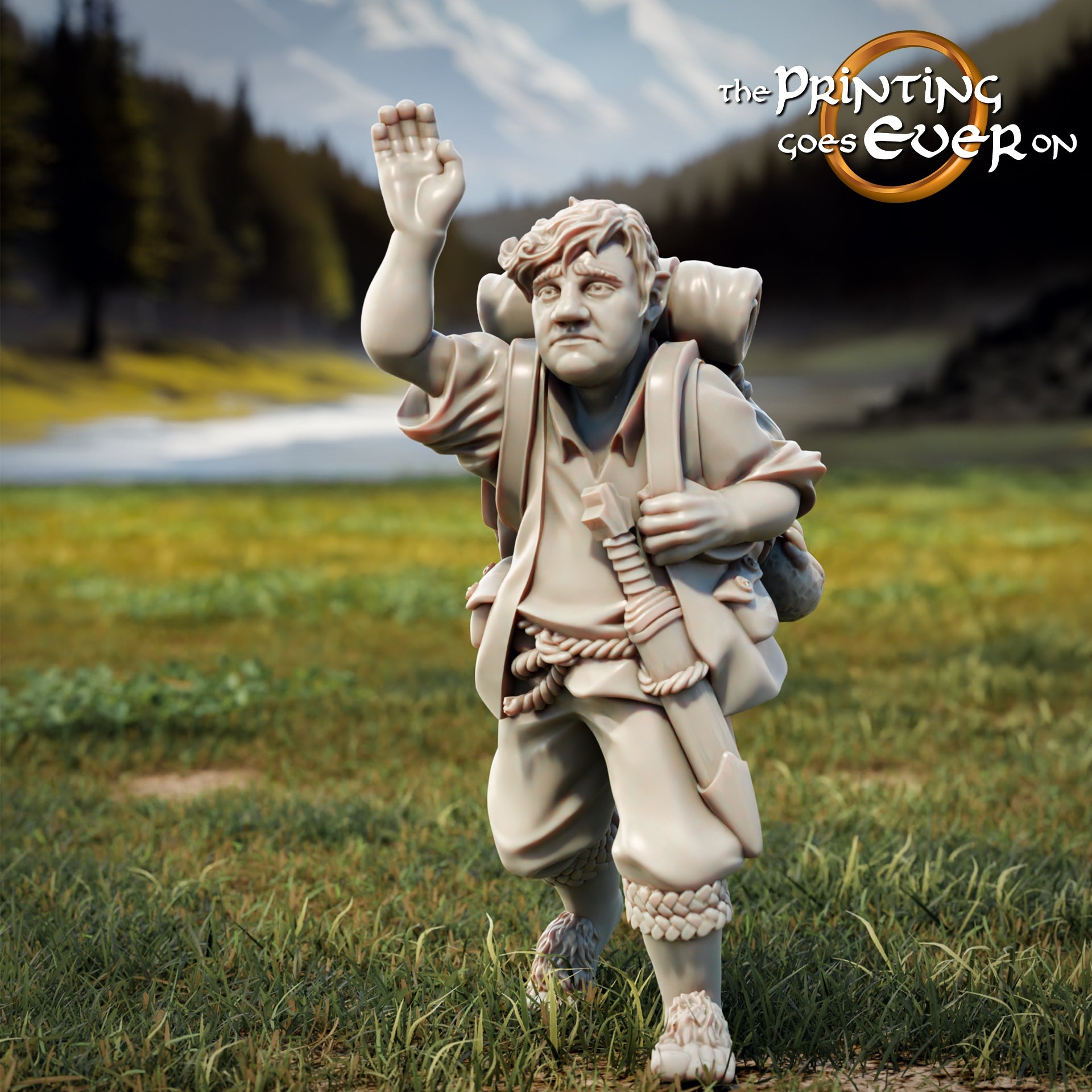 Produktfoto Tabletop 28mm The Printing Goes Ever On (TPGEO)  0: 9 Helden in Wanderpose Remastered: Gefährten aus Menschen, Elben, Zwergen und Halblingen - Wanderer