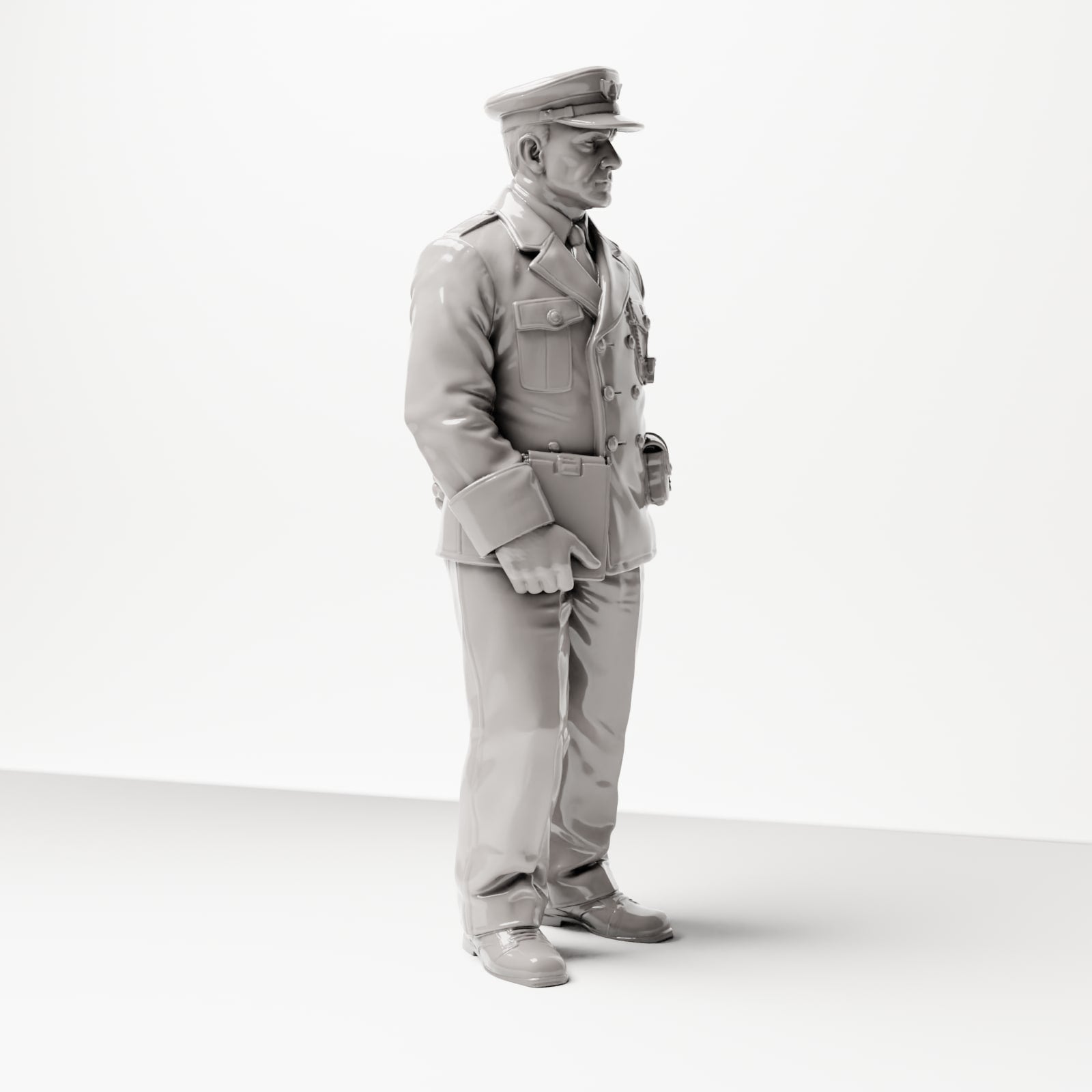 Foto del producto Diorama 4: Figura de pie: Jefe de estación / Inspector de estación con clipboard (décadas de 1920-1930) (sc01)