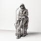 Scenework Zusatzbild 06: Sitzende Figur: Frau sitzend auf Bankkante mit Handtasche, 1920er-1930er, Wartesaal, Bahnh (sc08)